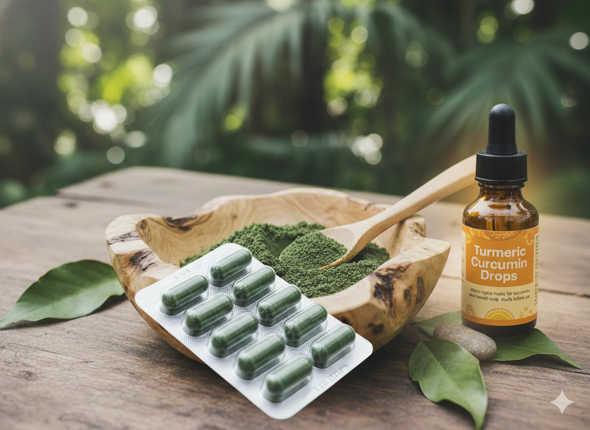 Turmeric extract drops bottle